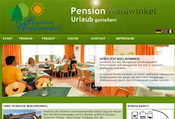 Pension Waldwinkel Webseite